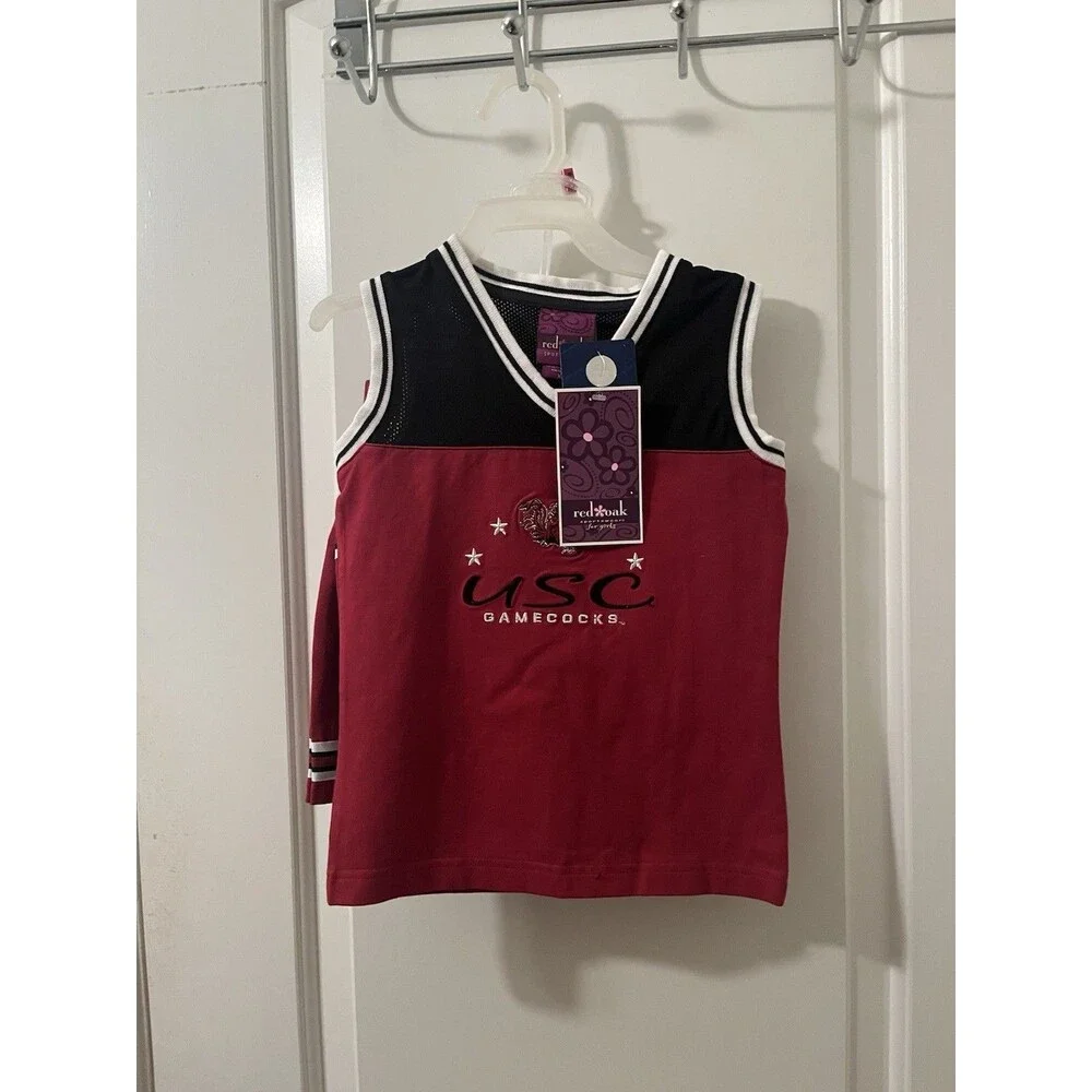 Red Oak Girls XS Cheer Skirt Set USC South Carolina Gamecocks Top & Skirt